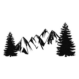 Wallity Pine Escultura de pared de metal negro